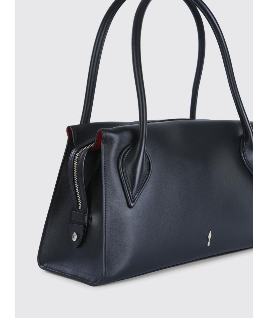 CHRISTIAN LOUBOUTIN Черная кожаная сумка с короткими ручками, фото 3