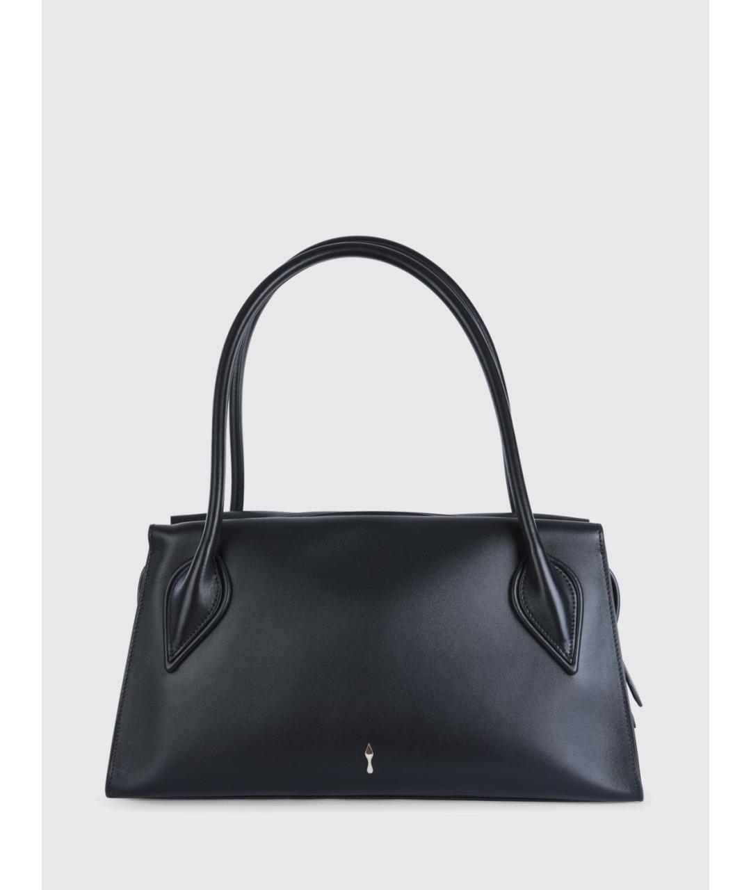 CHRISTIAN LOUBOUTIN Черная кожаная сумка с короткими ручками, фото 5