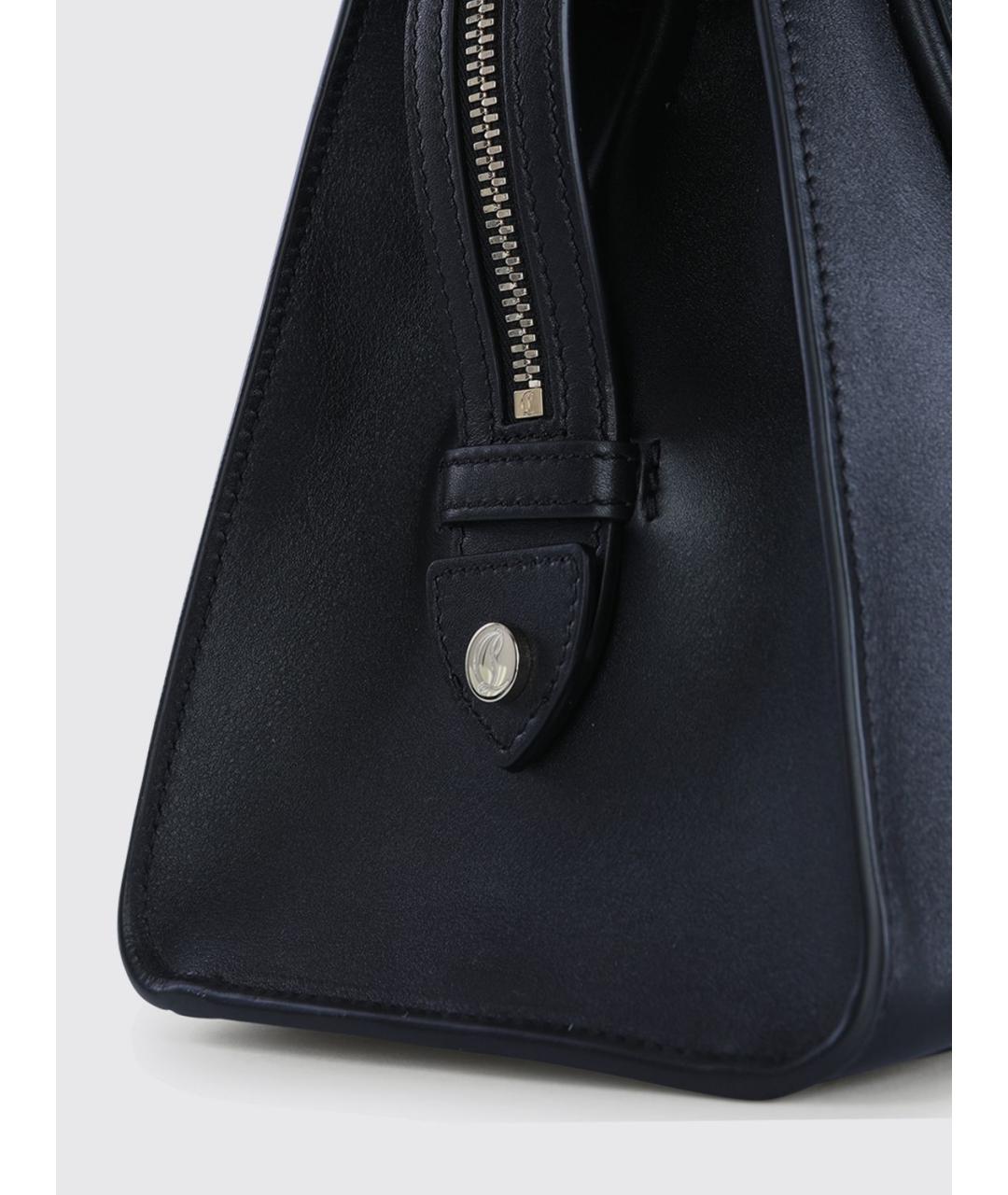 CHRISTIAN LOUBOUTIN Черная кожаная сумка с короткими ручками, фото 4