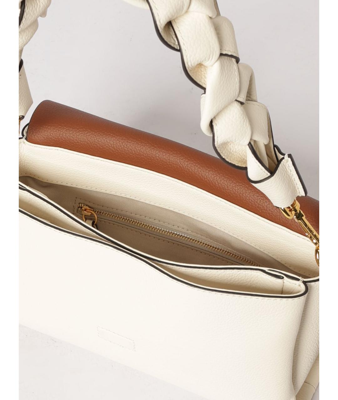 COCCINELLE Белая кожаная сумка через плечо, фото 3