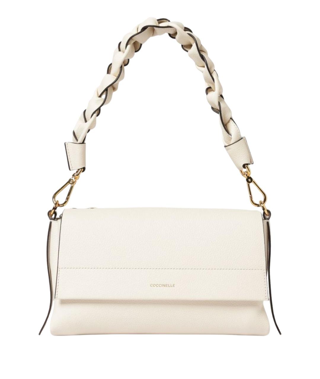 COCCINELLE Белая кожаная сумка через плечо, фото 1