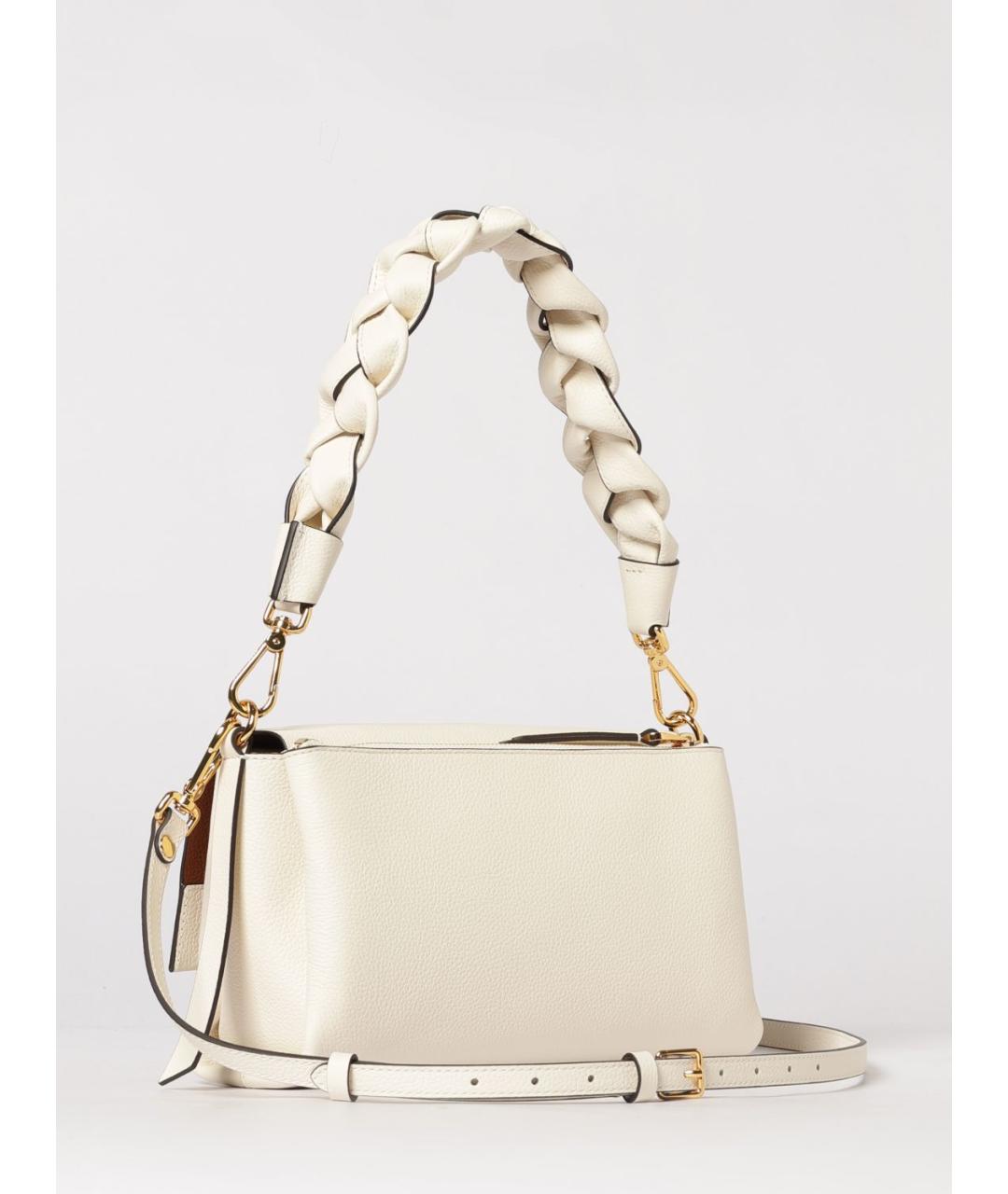 COCCINELLE Белая кожаная сумка через плечо, фото 2