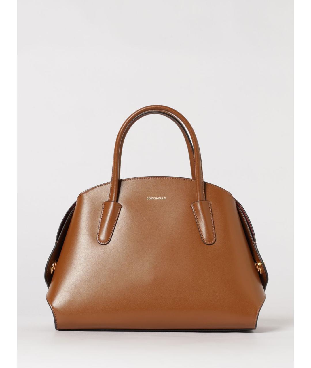 COCCINELLE Коричневая кожаная сумка через плечо, фото 4