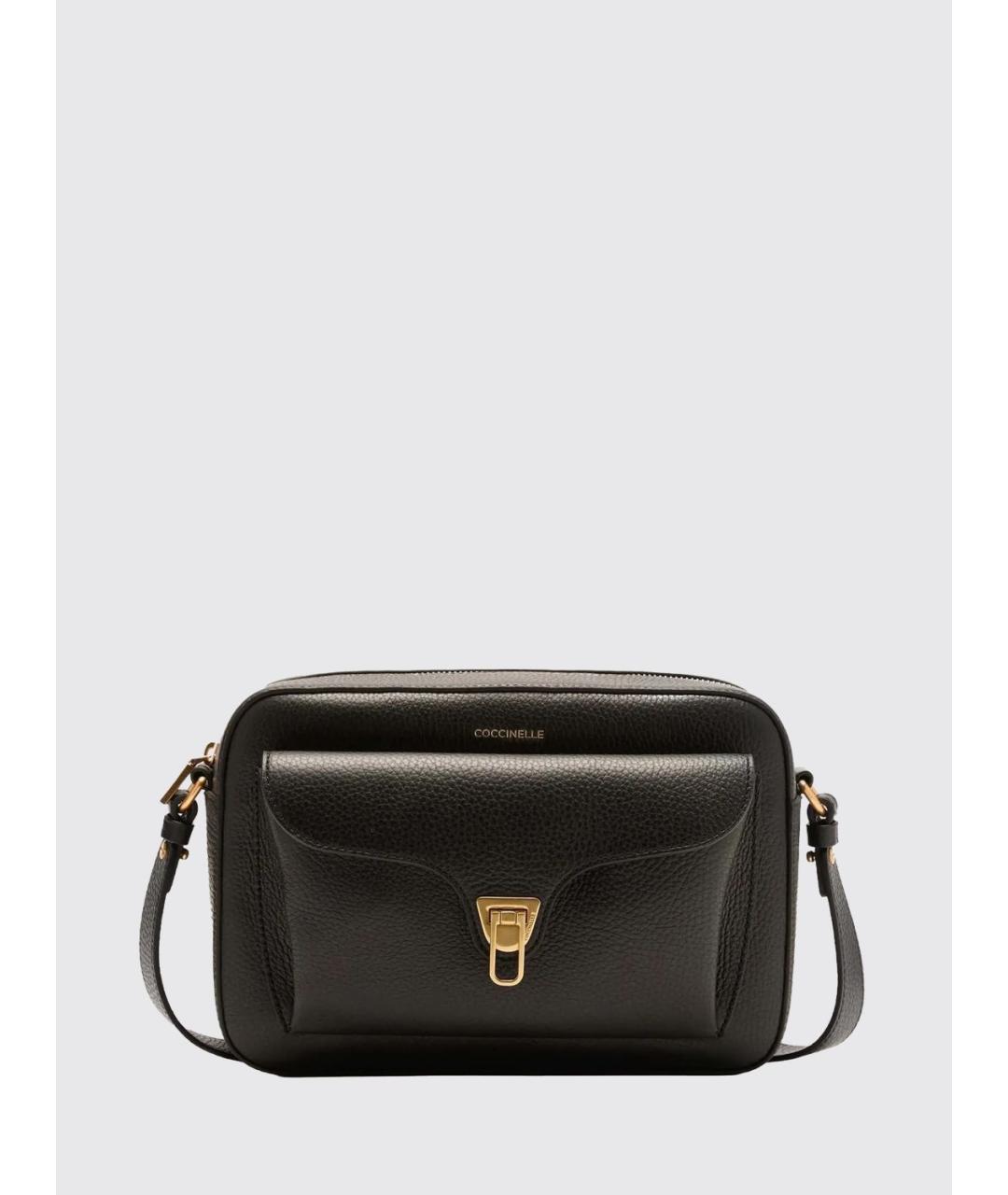 COCCINELLE Черная кожаная сумка через плечо, фото 3