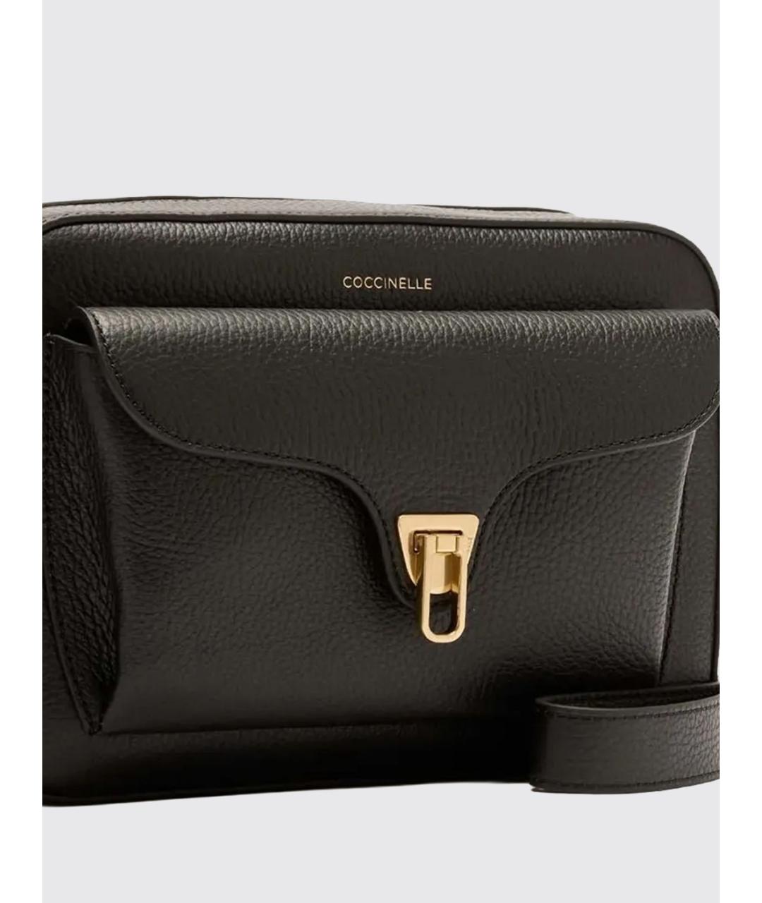 COCCINELLE Черная кожаная сумка через плечо, фото 2