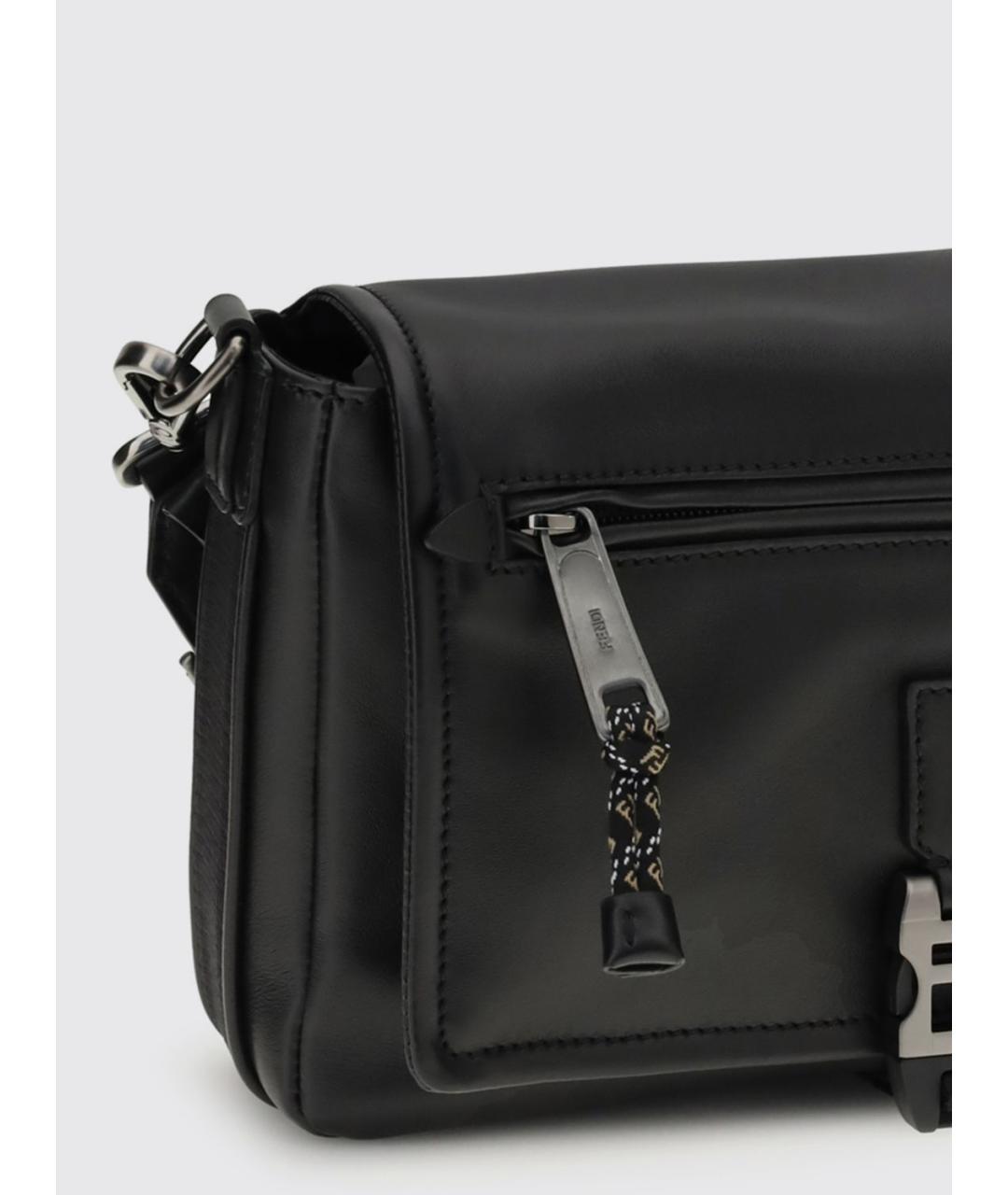 FENDI Черная кожаная сумка на плечо, фото 3