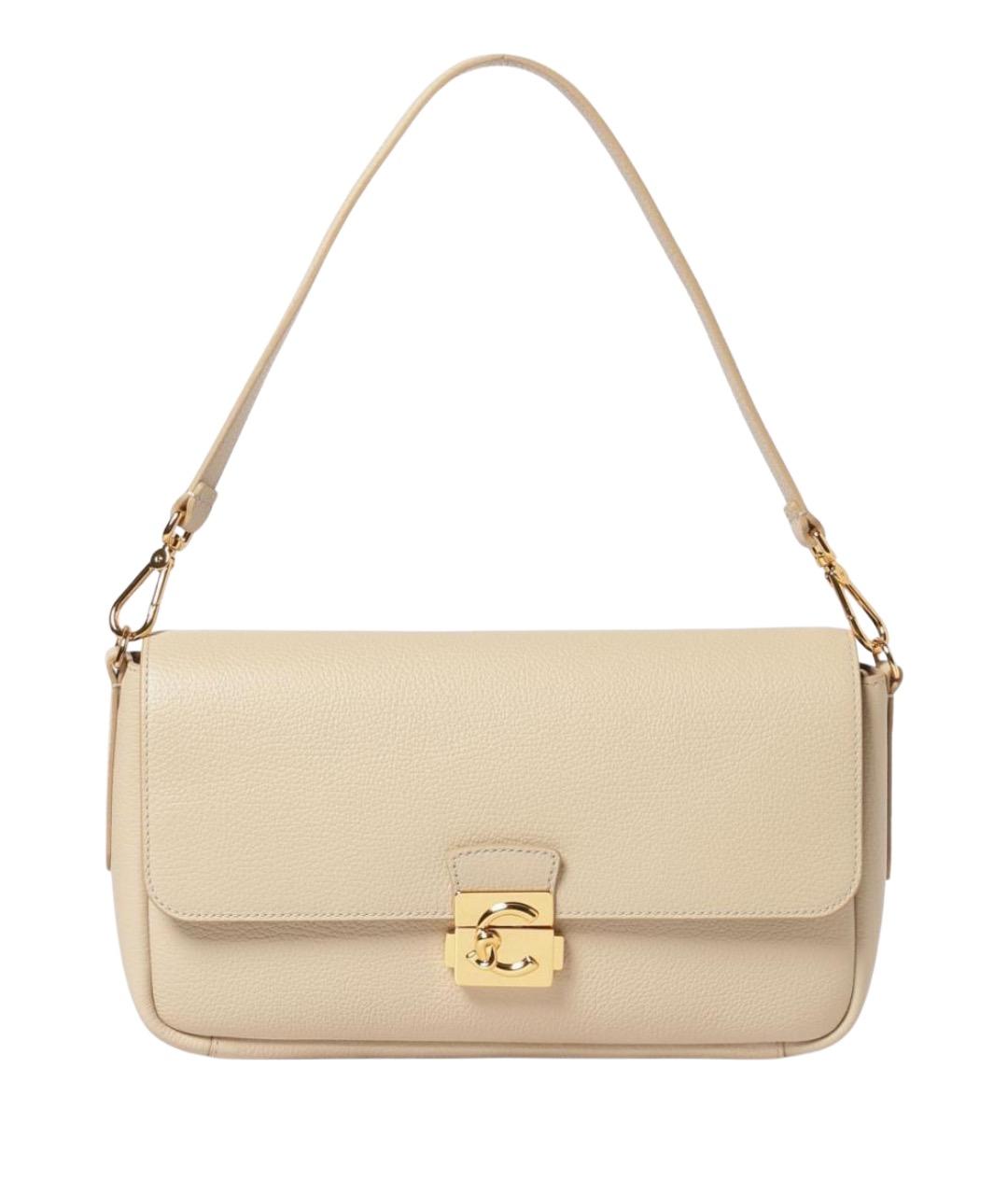 COCCINELLE Бежевая кожаная сумка через плечо, фото 1