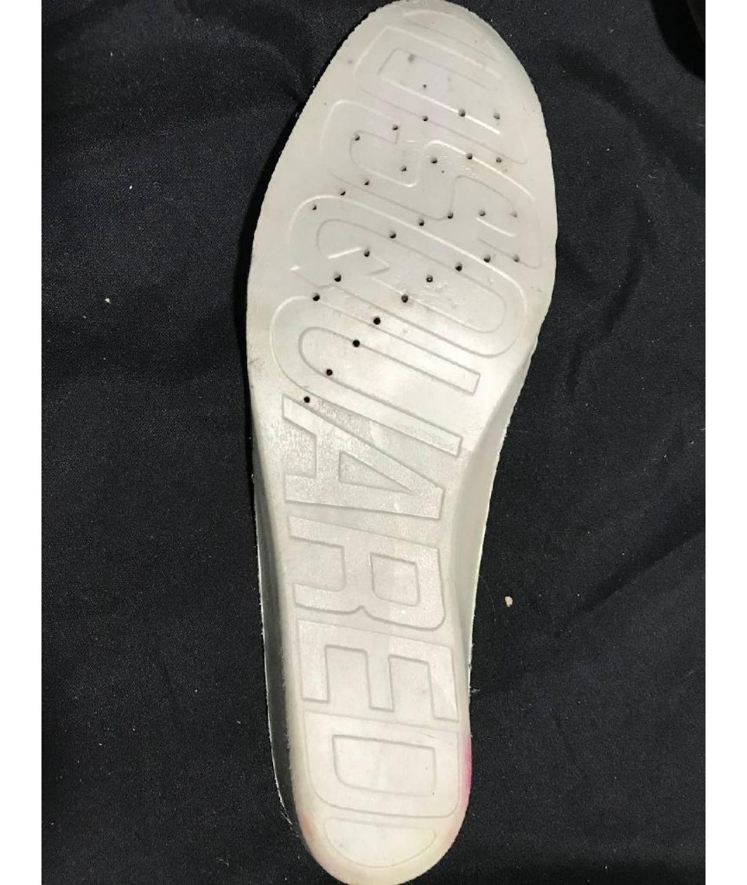 DSQUARED2 Белые кожаные низкие кроссовки / кеды, фото 9