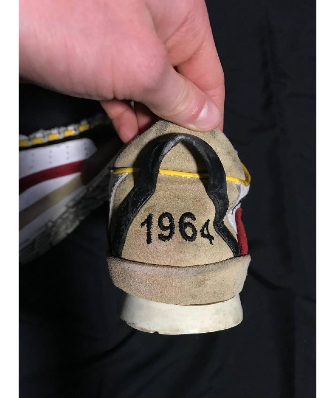 DSQUARED2 Белые кожаные низкие кроссовки / кеды, фото 4