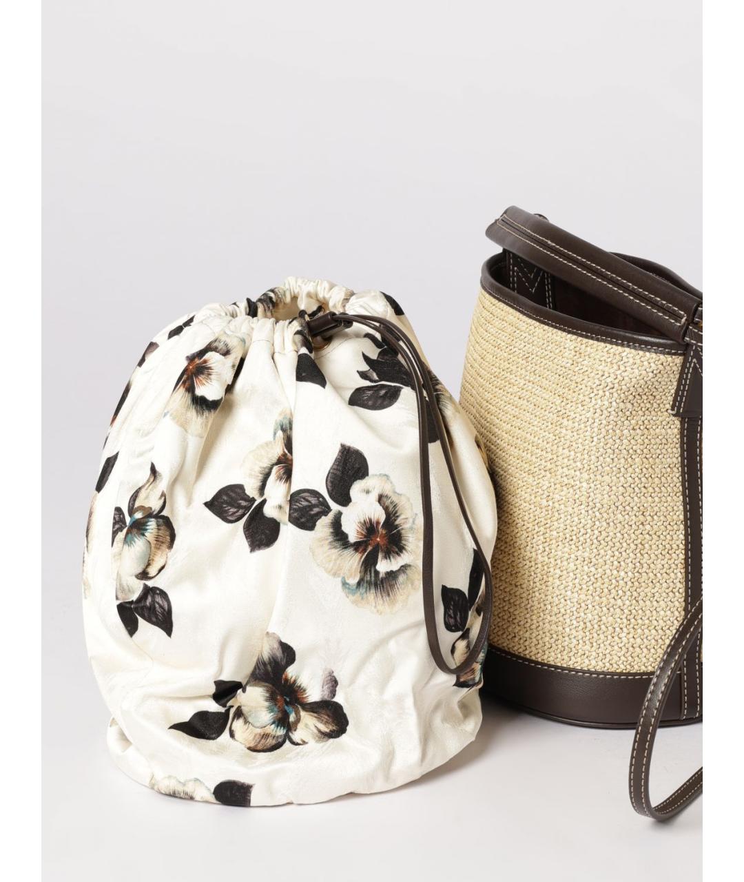 ANTONIO MARRAS Бежевая пелетеная сумка через плечо, фото 3