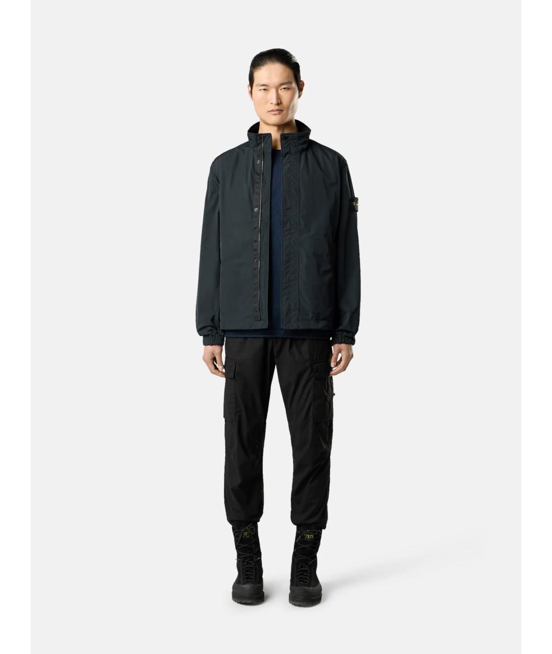 STONE ISLAND Черная полиэстеровая куртка, фото 3