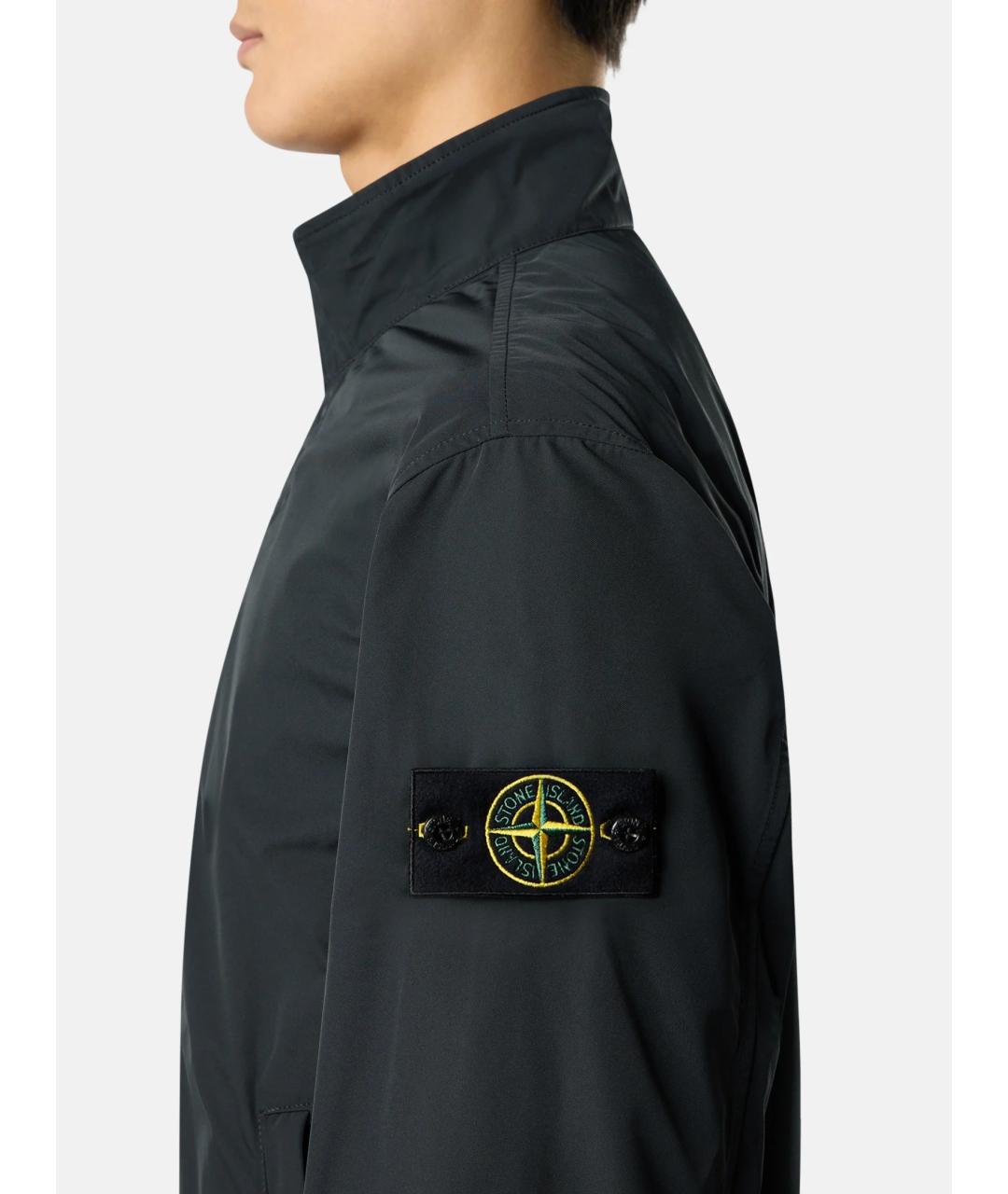 STONE ISLAND Черная полиэстеровая куртка, фото 4