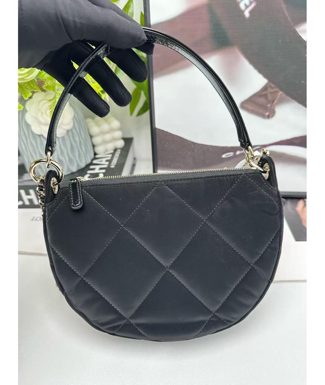CHANEL Черная кожаная сумка через плечо, фото 2