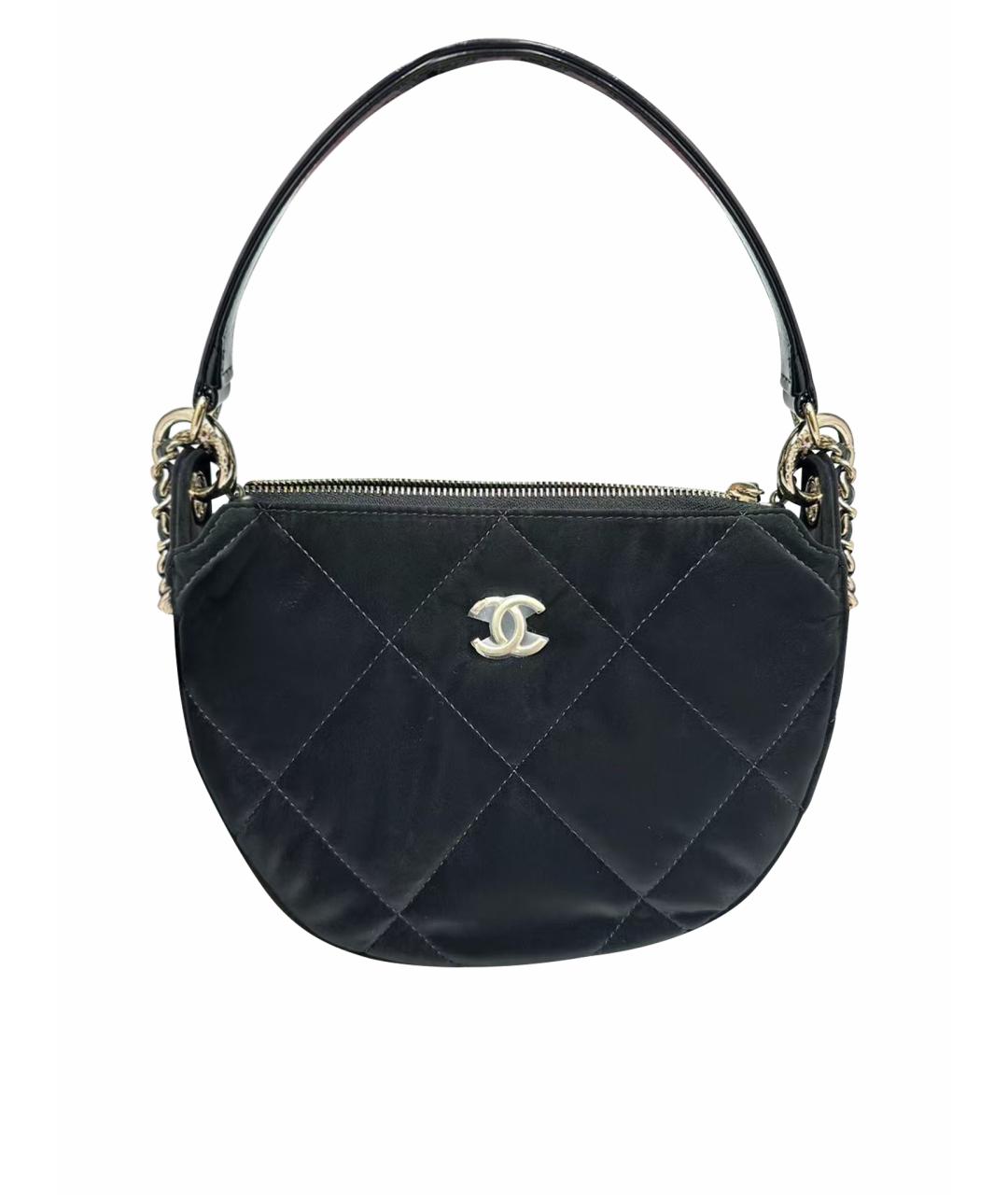 CHANEL Черная кожаная сумка через плечо, фото 1