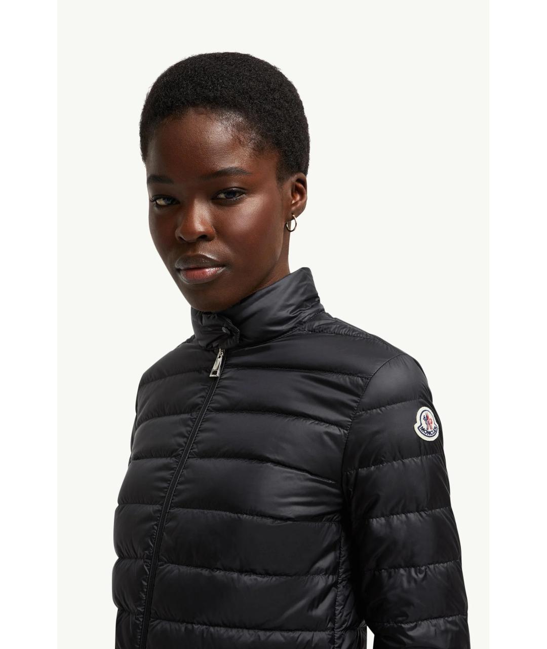 MONCLER Черный полиамидовый пуховик, фото 2