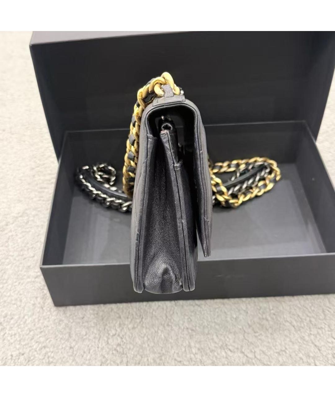 CHANEL Черная кожаная сумка через плечо, фото 4