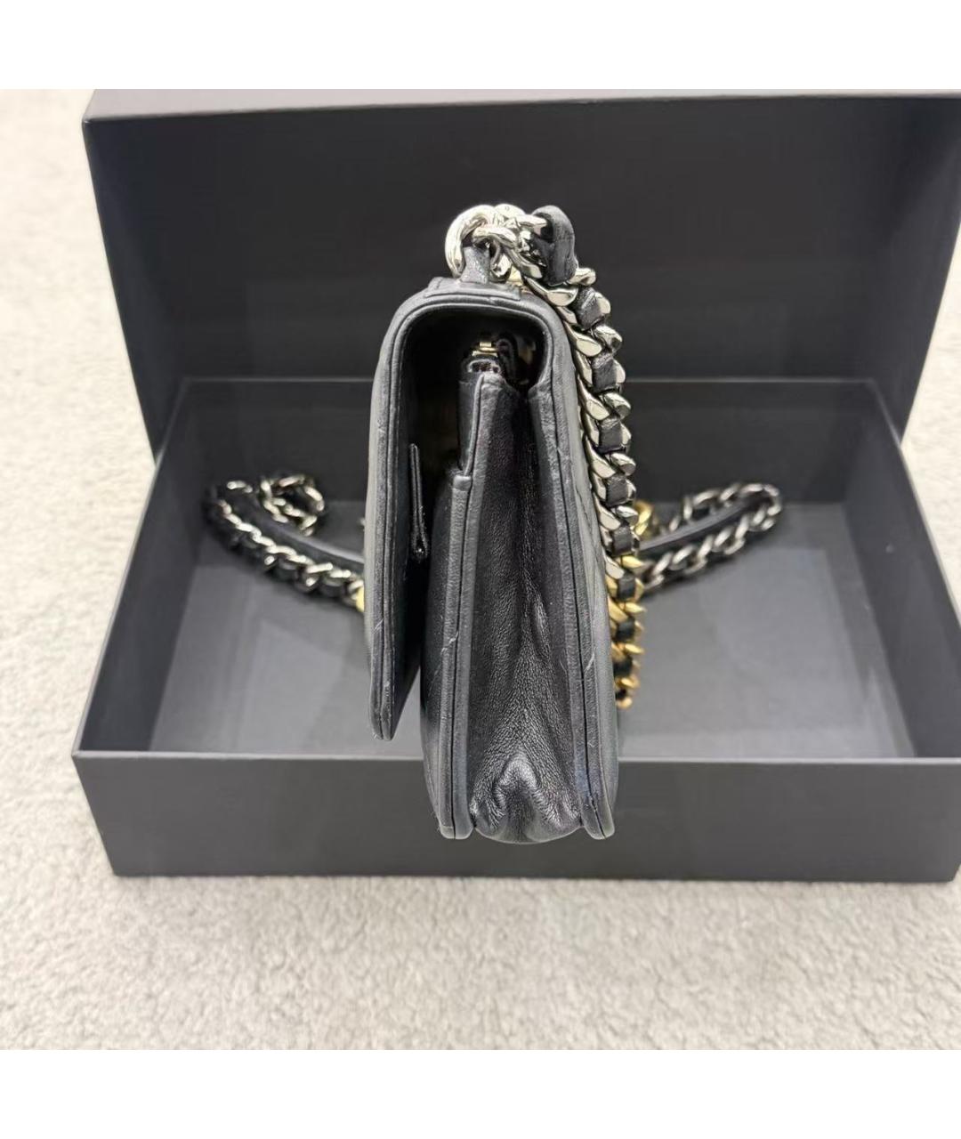 CHANEL Черная кожаная сумка через плечо, фото 5