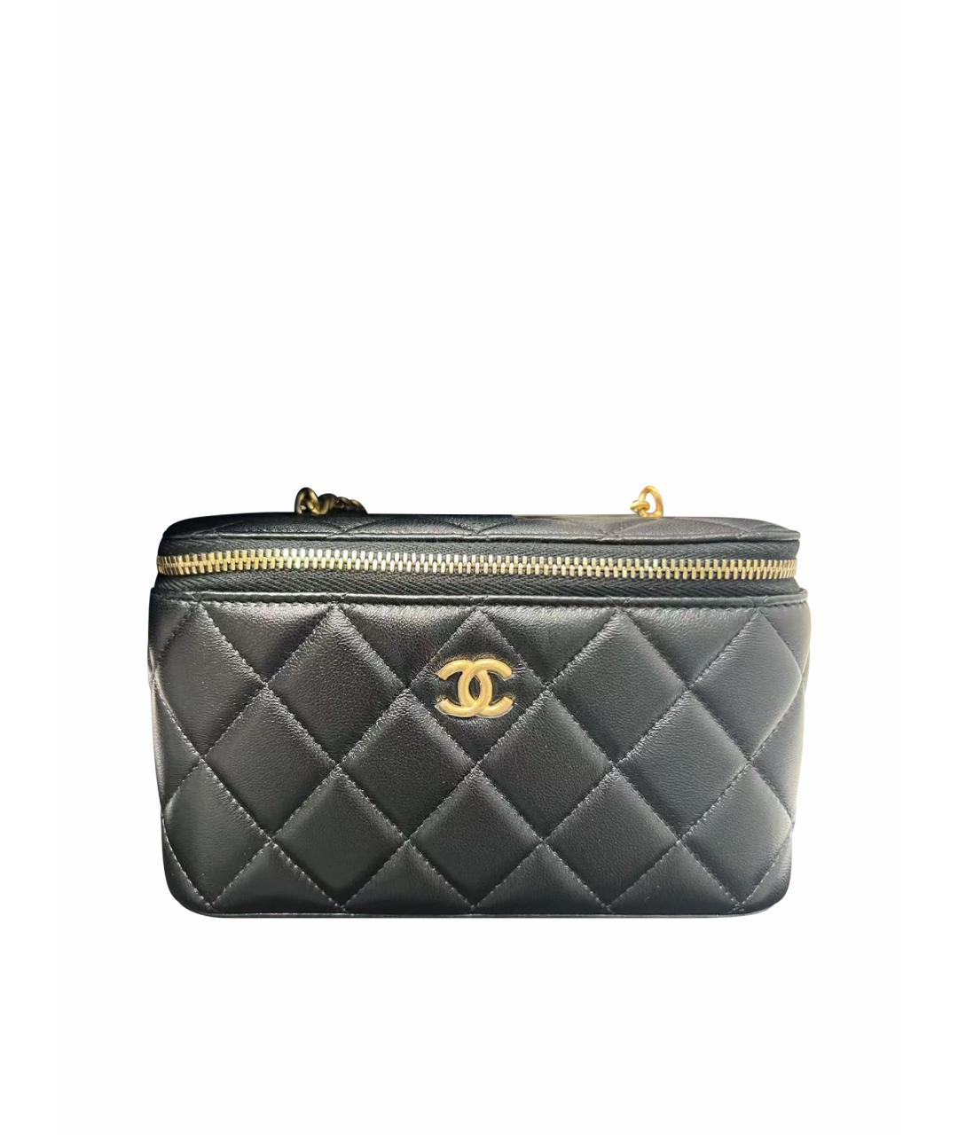 CHANEL Черная кожаная сумка через плечо, фото 1