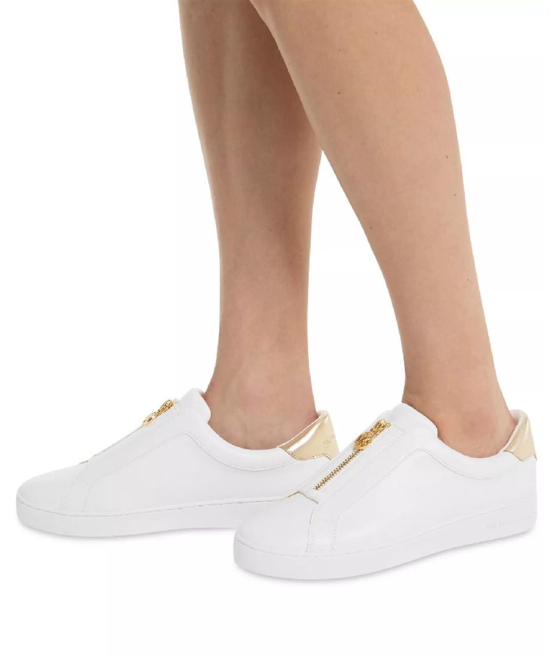 MICHAEL KORS Белые кожаные кеды, фото 3