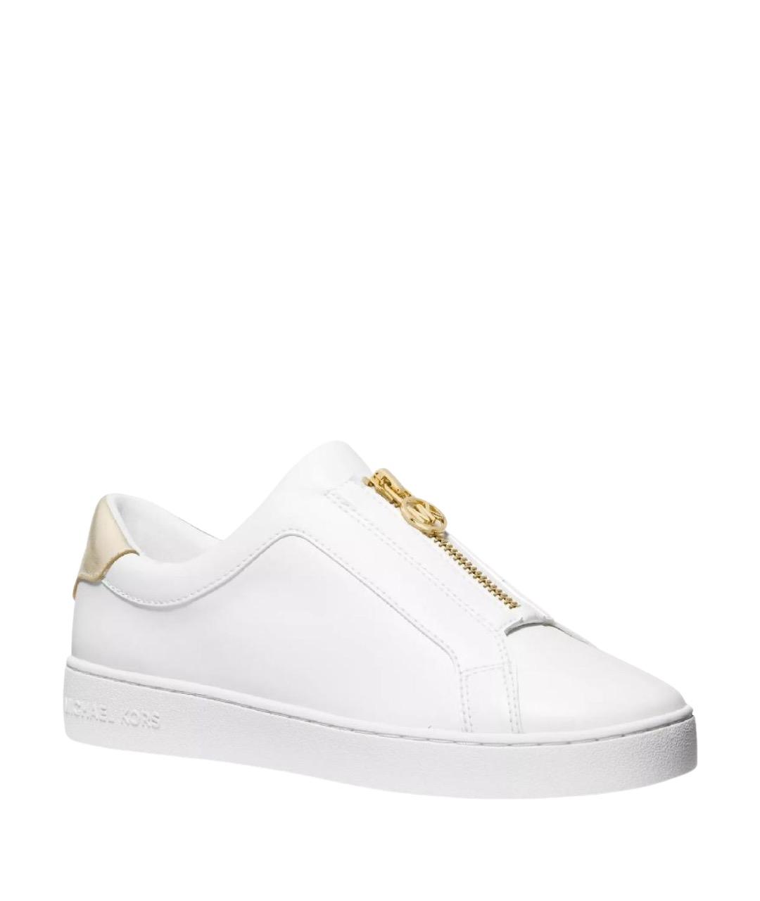 MICHAEL KORS Белые кожаные кеды, фото 1