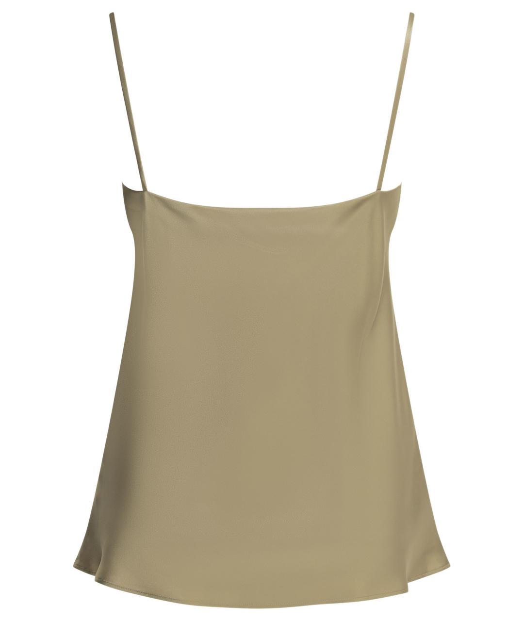 MAX MARA Бежевая шелковая майка, фото 2