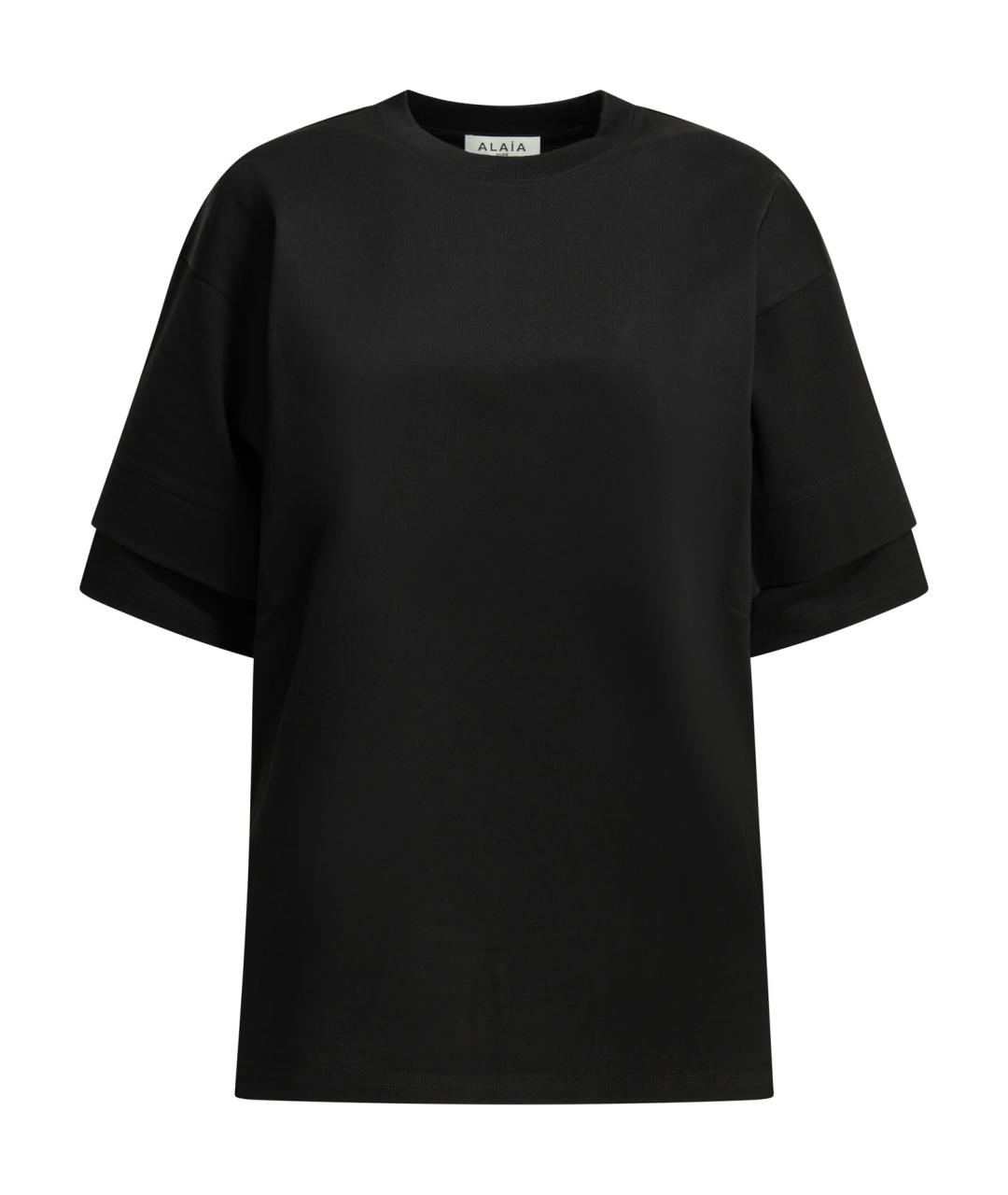 ALAIA Черная хлопковая футболка, фото 1