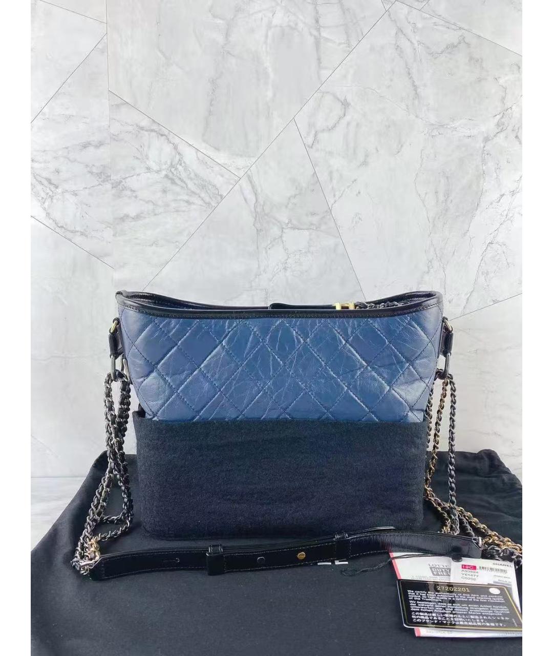 CHANEL Синяя кожаная сумка через плечо, фото 2