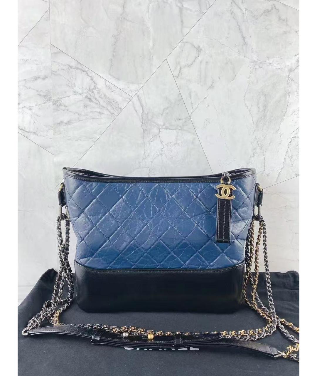 CHANEL Синяя кожаная сумка через плечо, фото 7