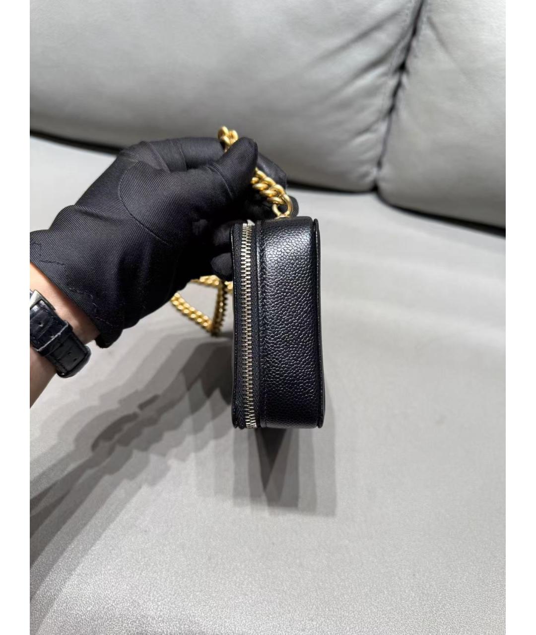 CHANEL Черная кожаная сумка через плечо, фото 5