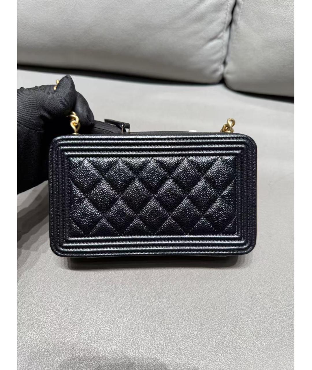 CHANEL Черная кожаная сумка через плечо, фото 4