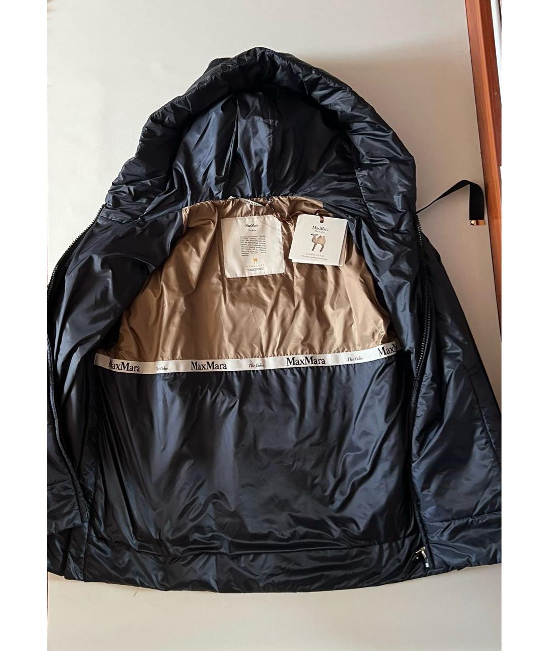 MAX MARA Темно-синяя полиэстеровая куртка, фото 6