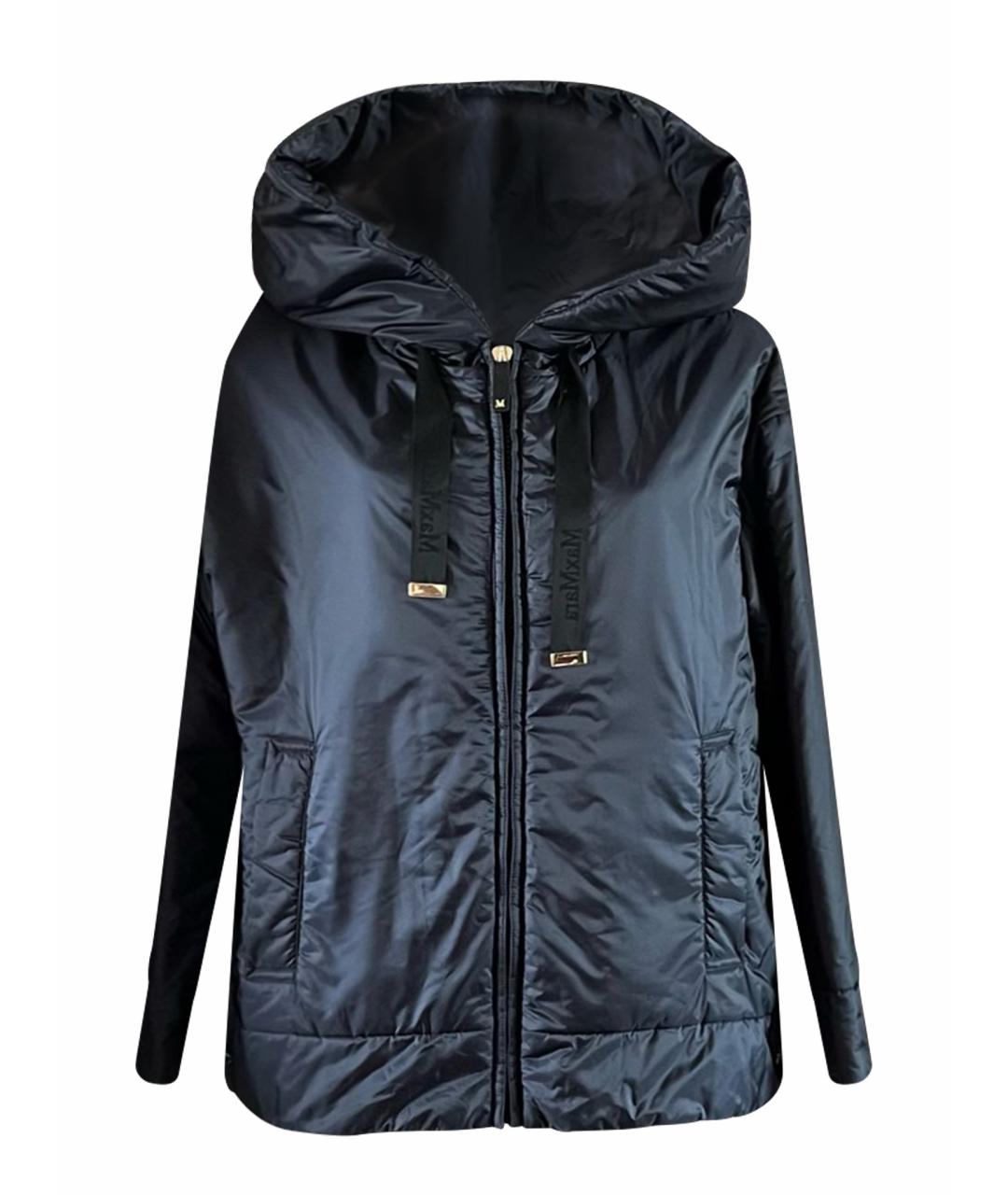MAX MARA Темно-синяя полиэстеровая куртка, фото 1
