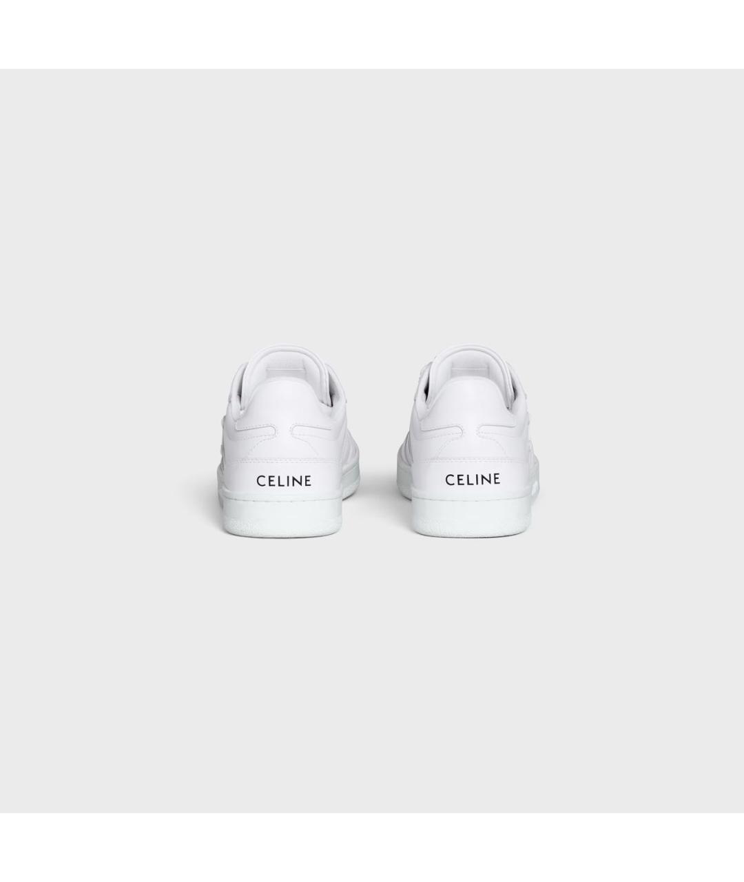 CELINE Белые кожаные кеды, фото 3