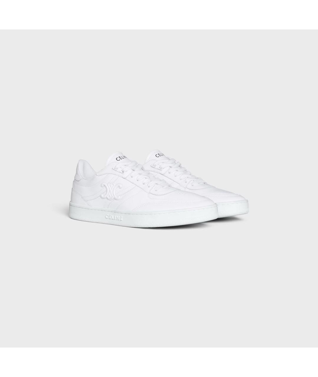 CELINE Белые кожаные кеды, фото 2