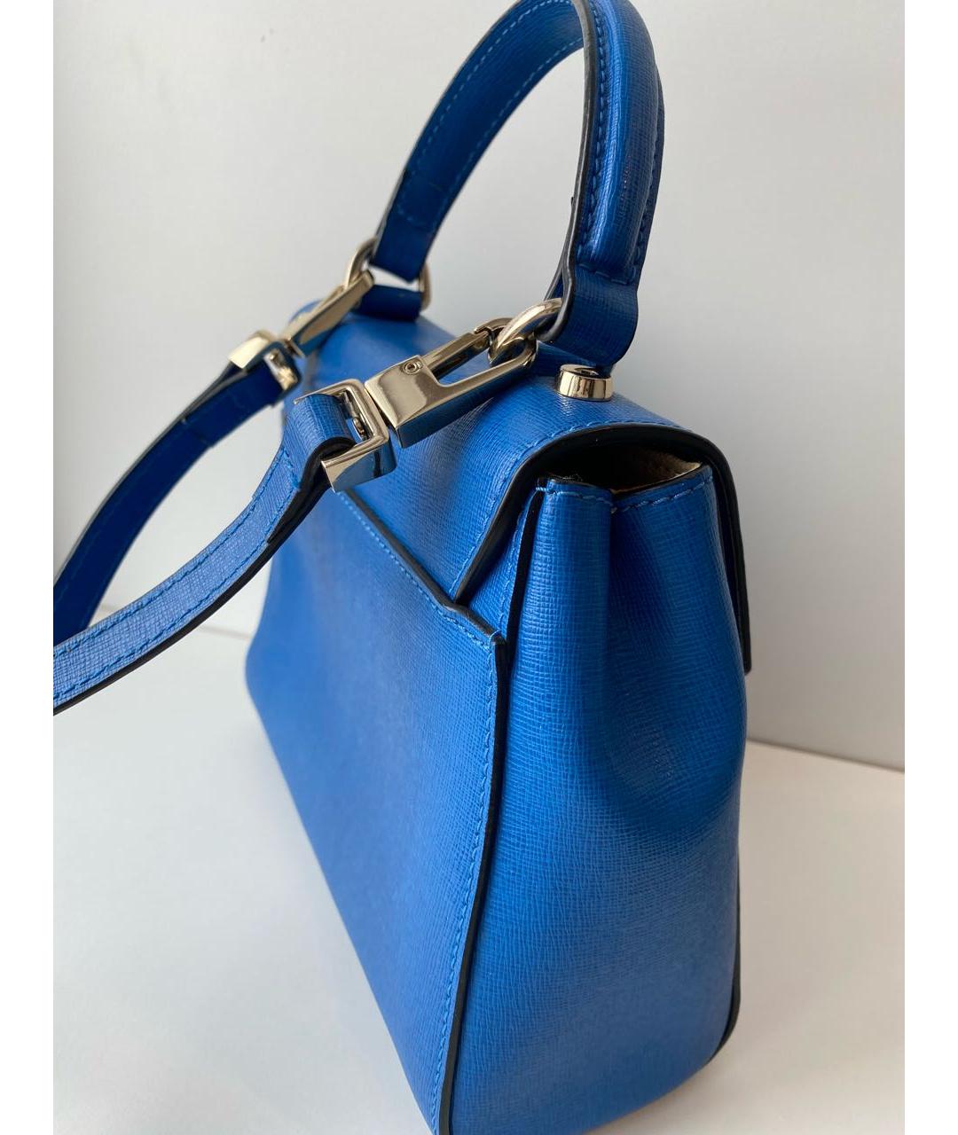 COCCINELLE Синяя кожаная сумка через плечо, фото 6
