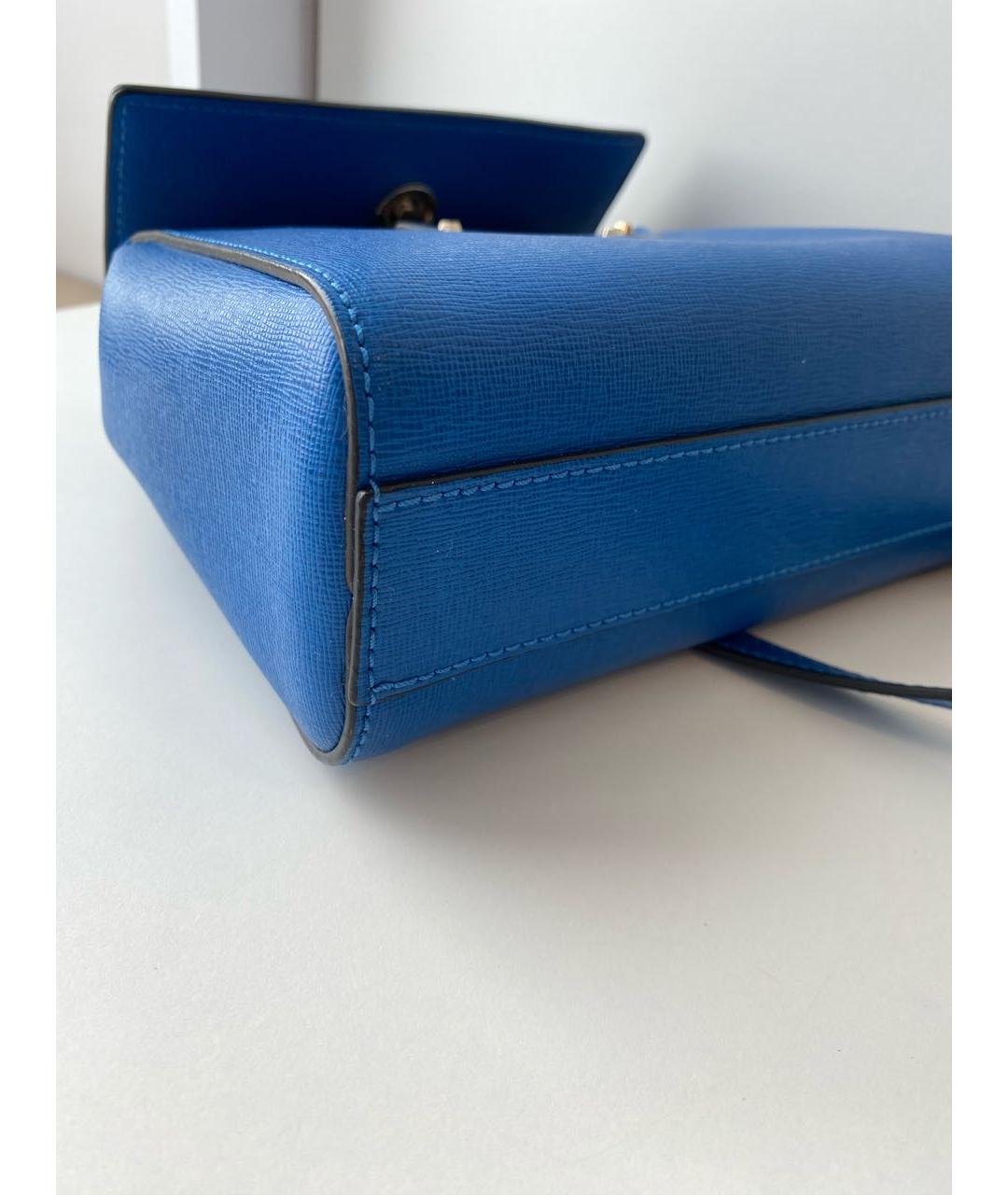 COCCINELLE Синяя кожаная сумка через плечо, фото 5