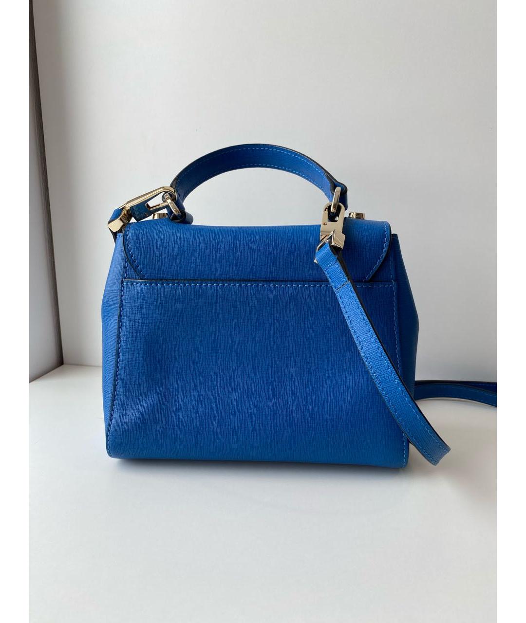 COCCINELLE Синяя кожаная сумка через плечо, фото 3