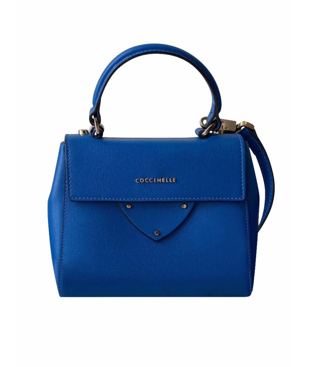COCCINELLE Синяя кожаная сумка через плечо, фото 1
