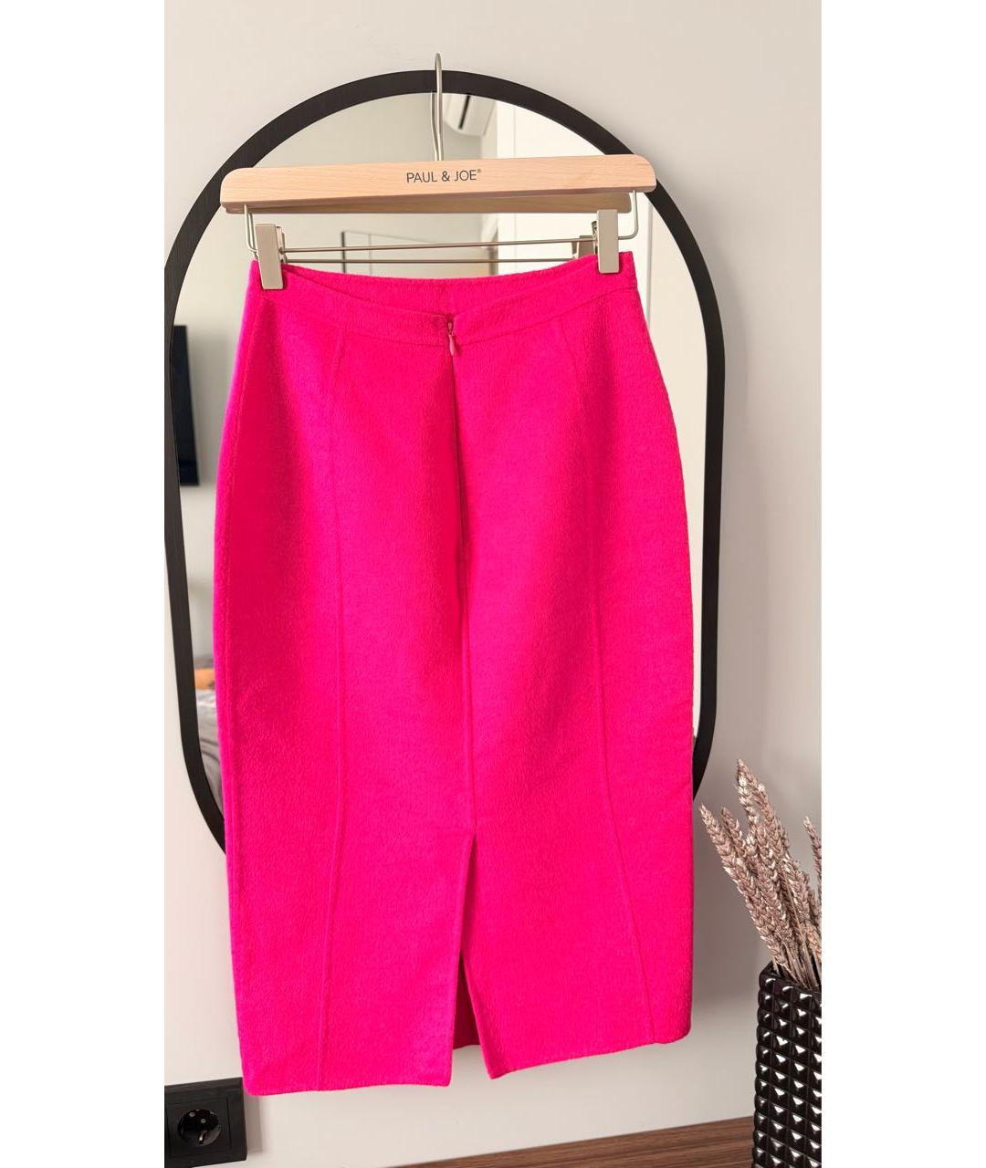 CHRISTIAN DIOR Розовая кашемировая юбка миди, фото 2