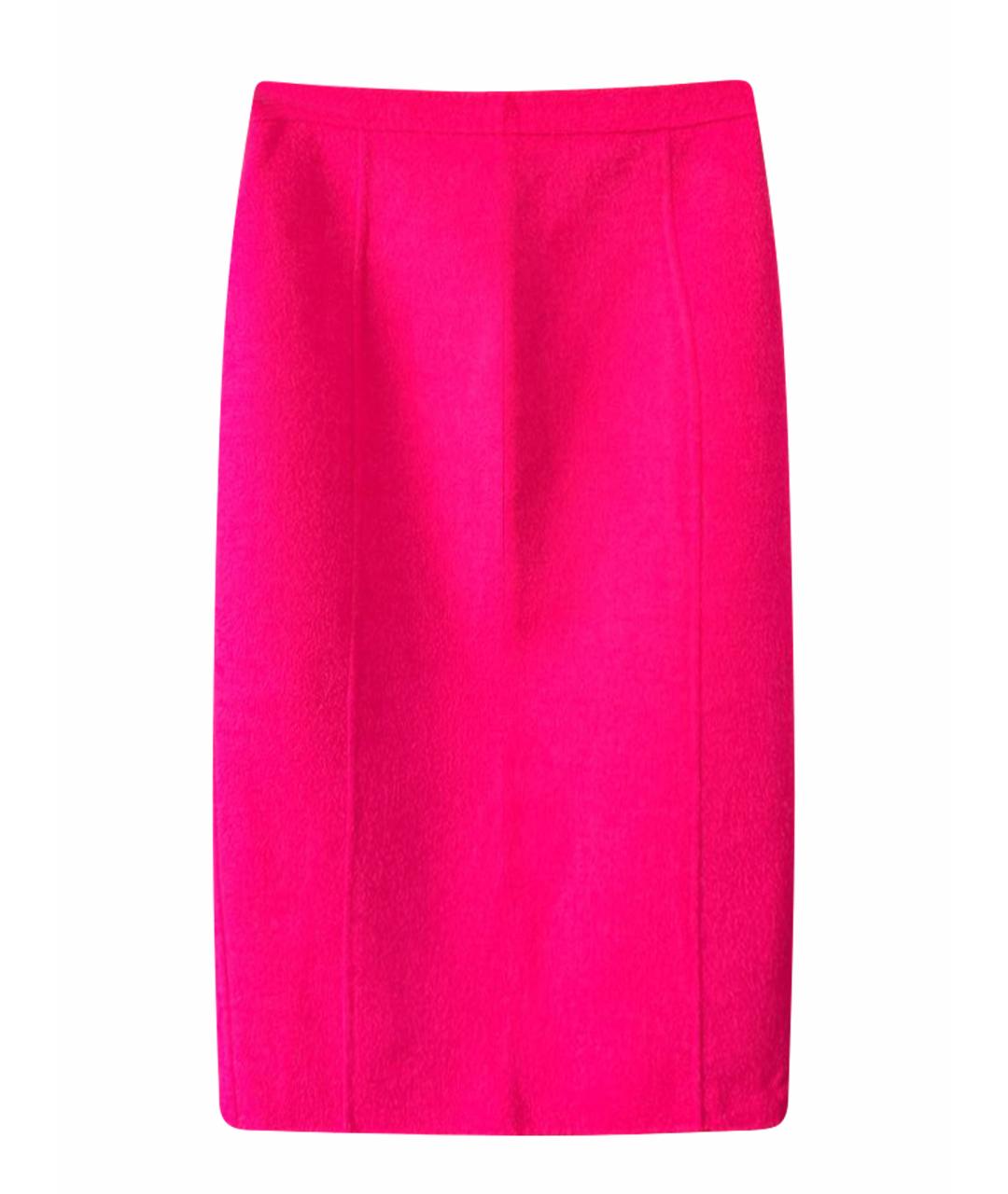 CHRISTIAN DIOR Розовая кашемировая юбка миди, фото 5