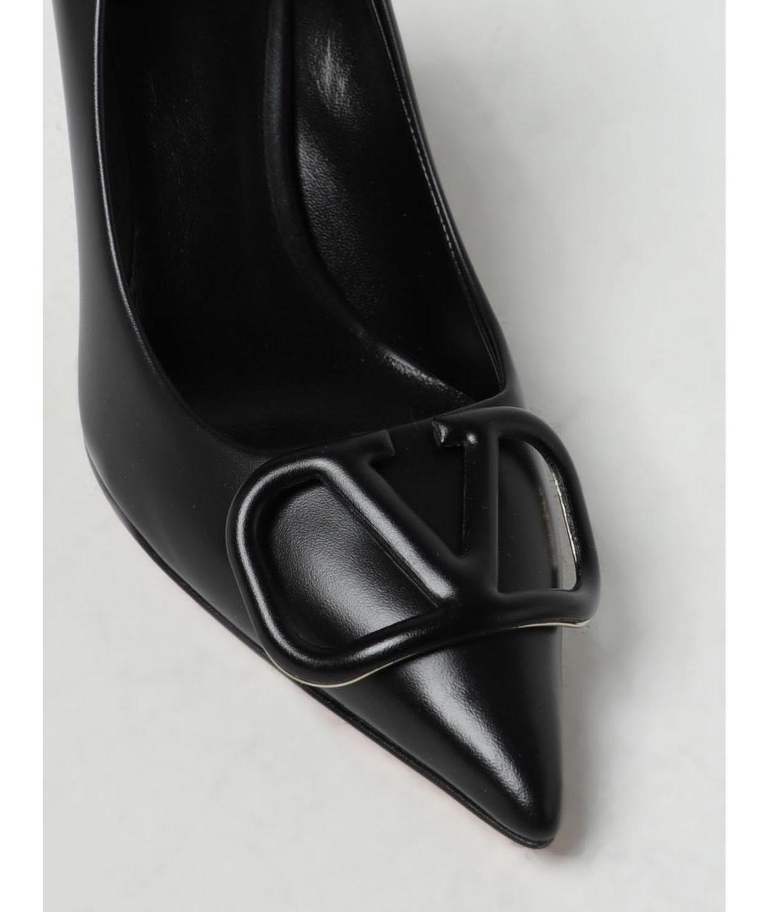 VALENTINO Черные кожаные туфли, фото 4