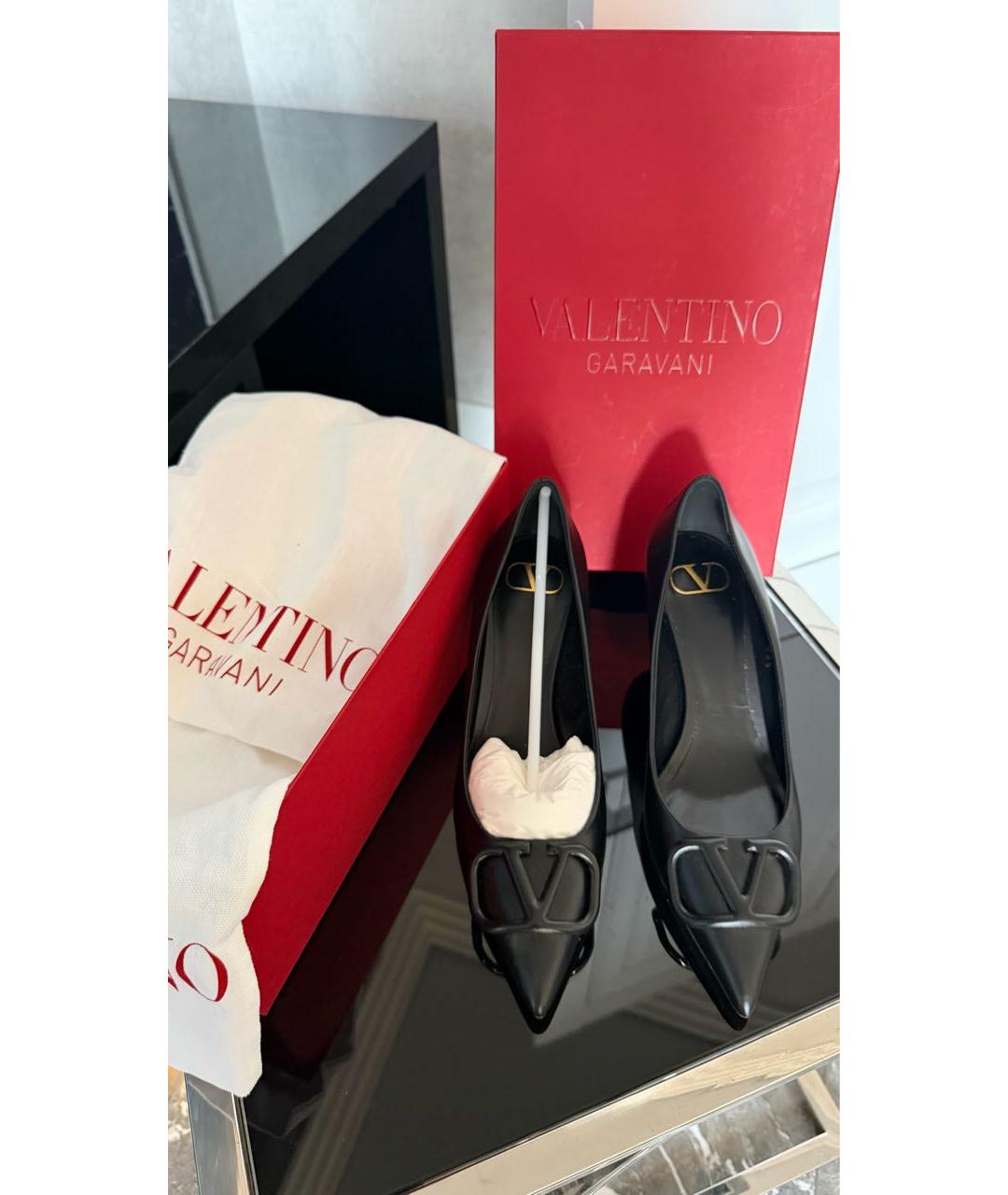 VALENTINO Черные кожаные туфли, фото 5