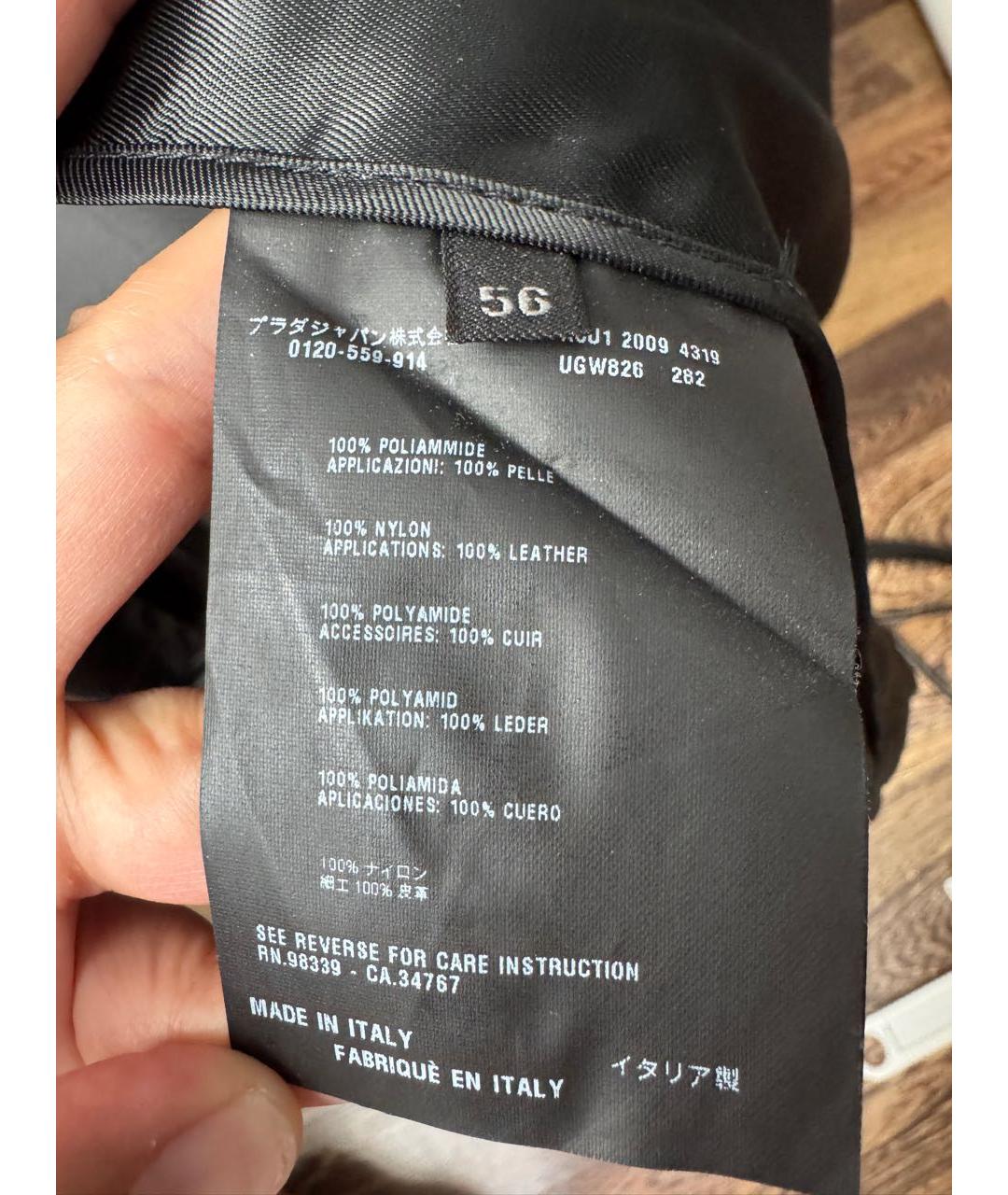 PRADA Черный полиамидовый тренч / плащ, фото 7