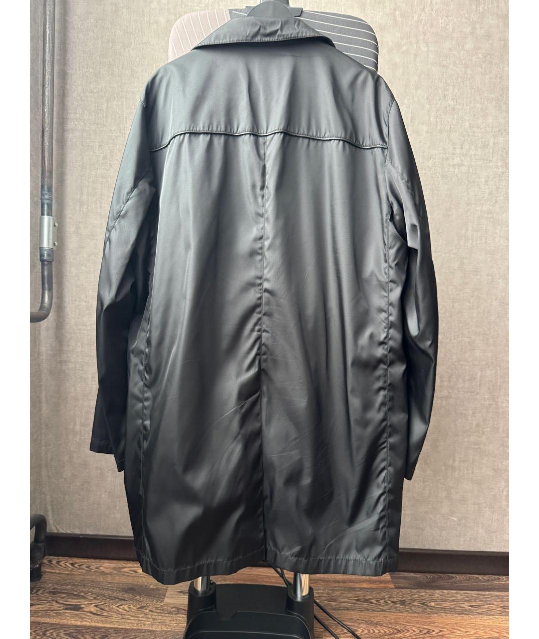 PRADA Черный полиамидовый тренч / плащ, фото 2