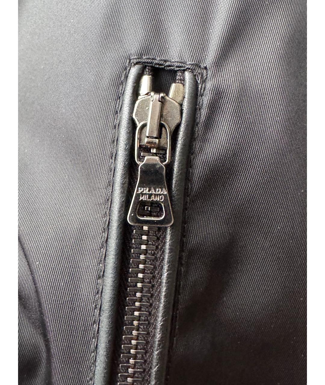 PRADA Черный полиамидовый тренч / плащ, фото 5