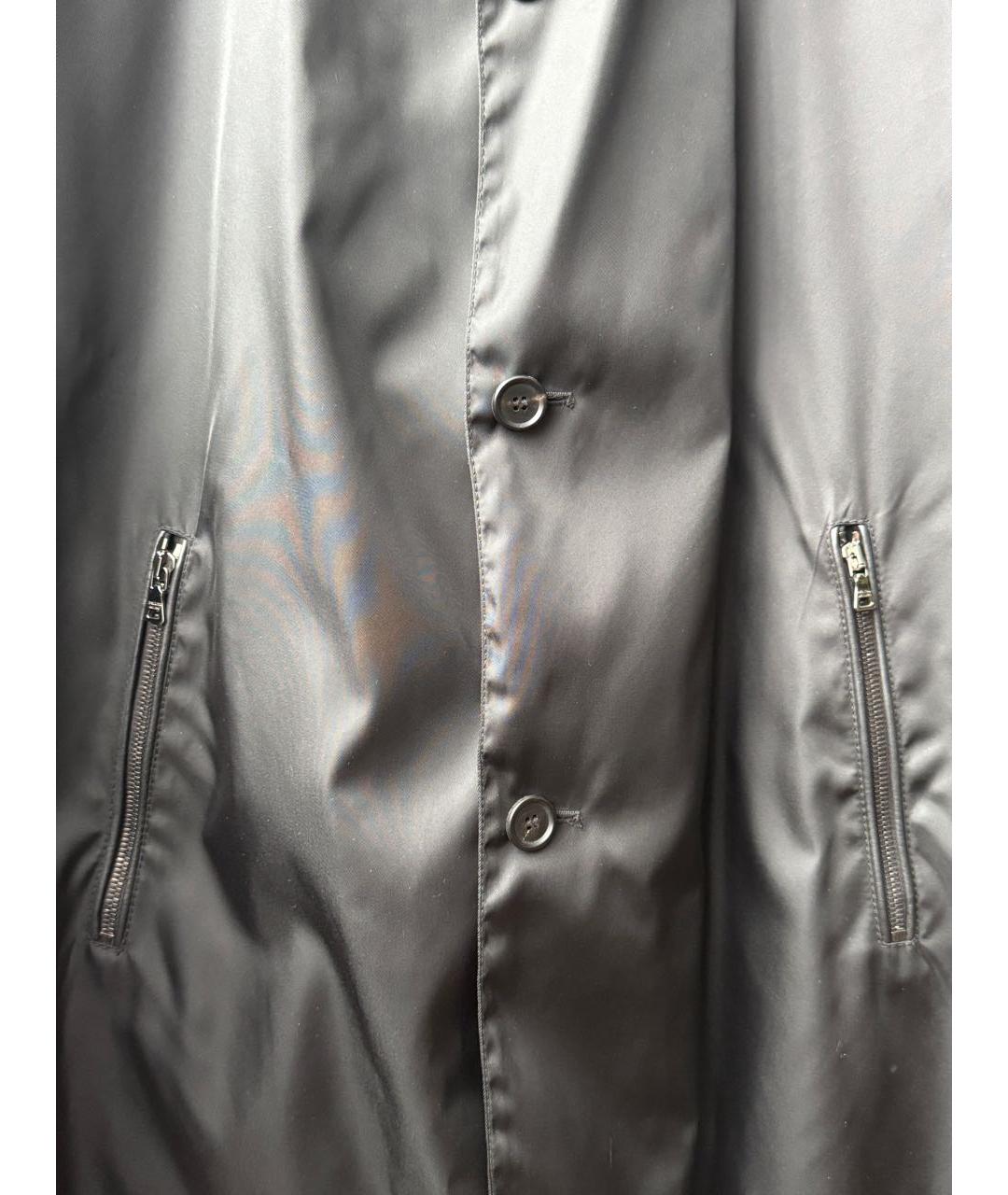 PRADA Черный полиамидовый тренч / плащ, фото 4