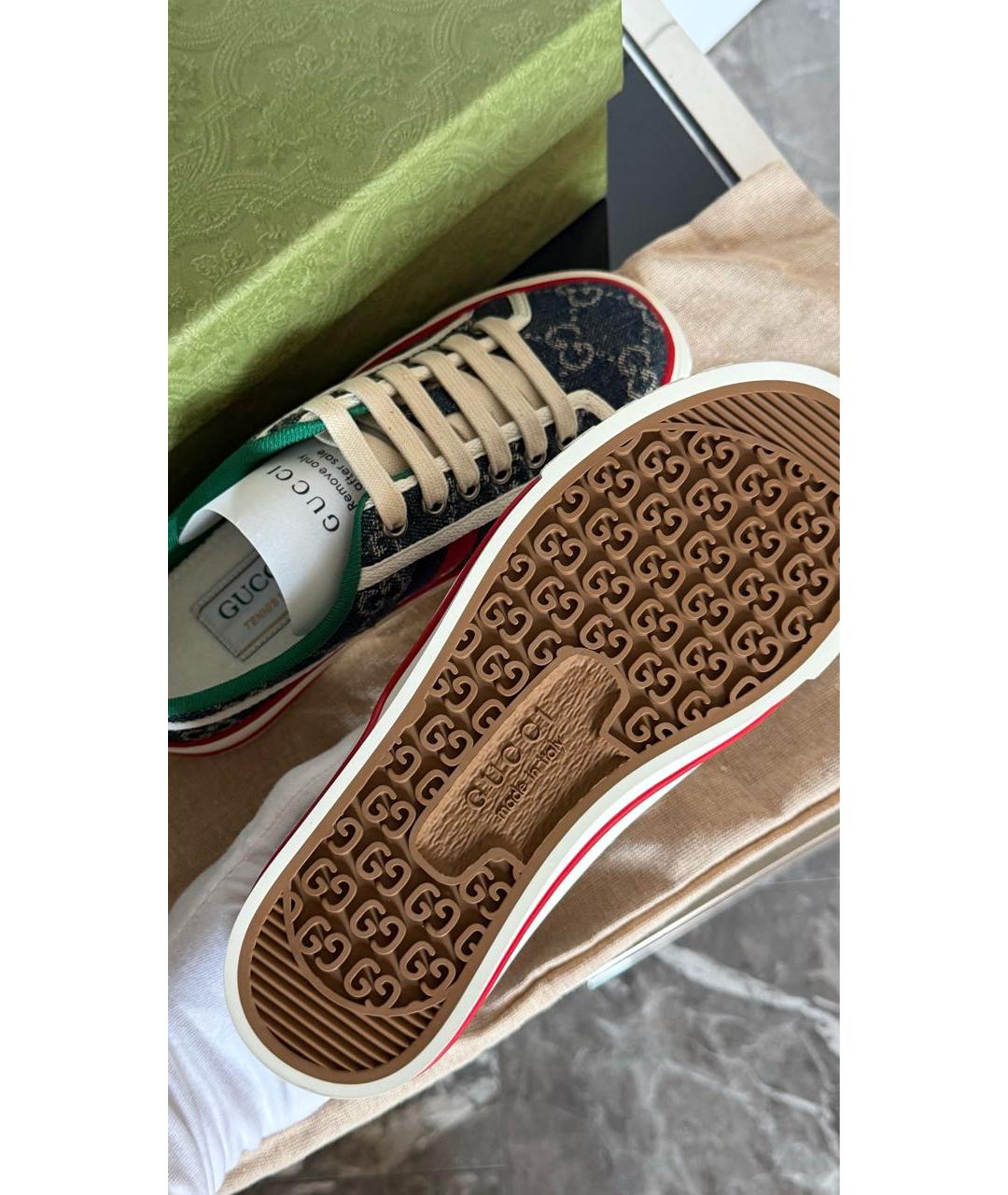 GUCCI Темно-синие кеды, фото 5