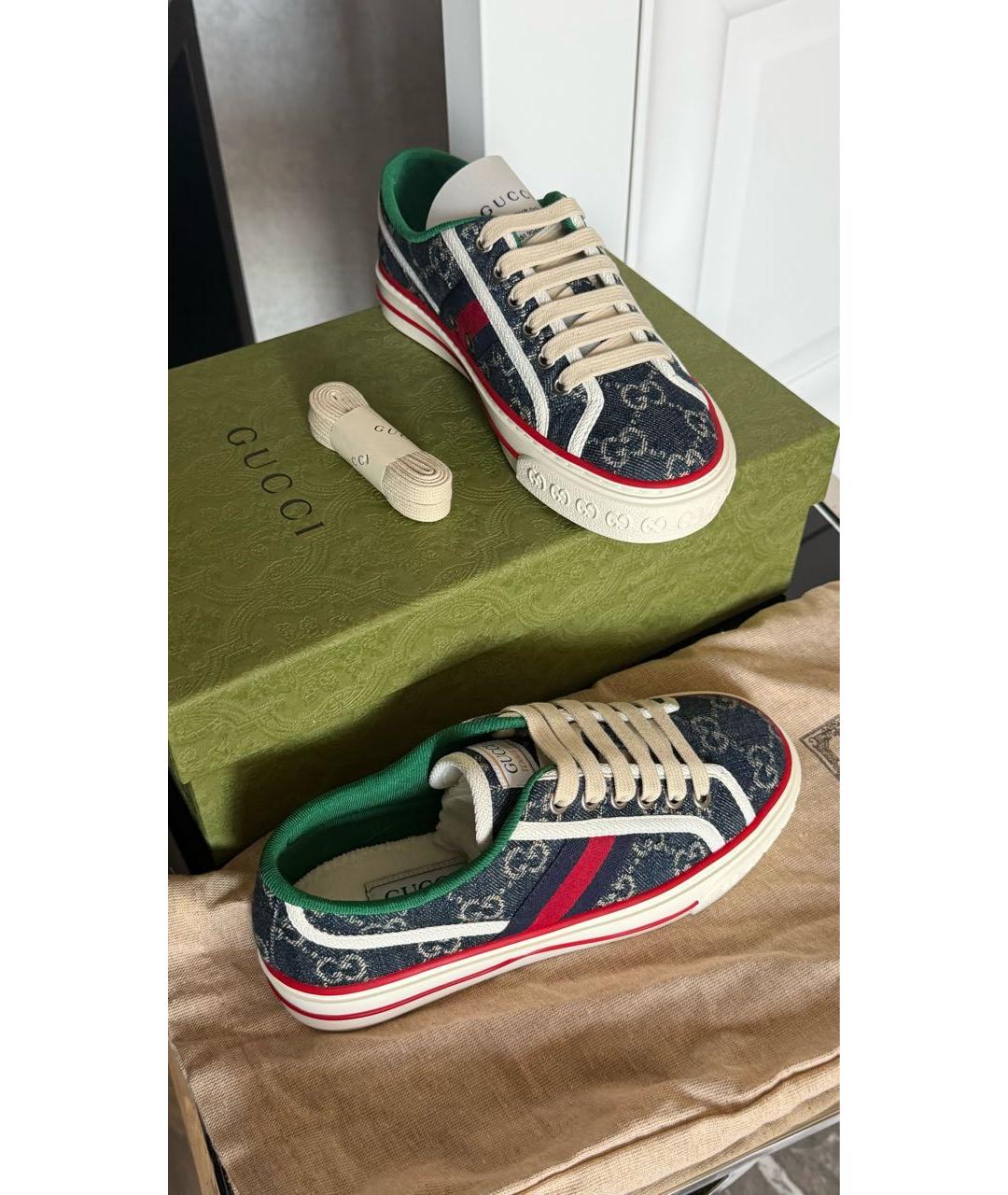 GUCCI Темно-синие кеды, фото 2