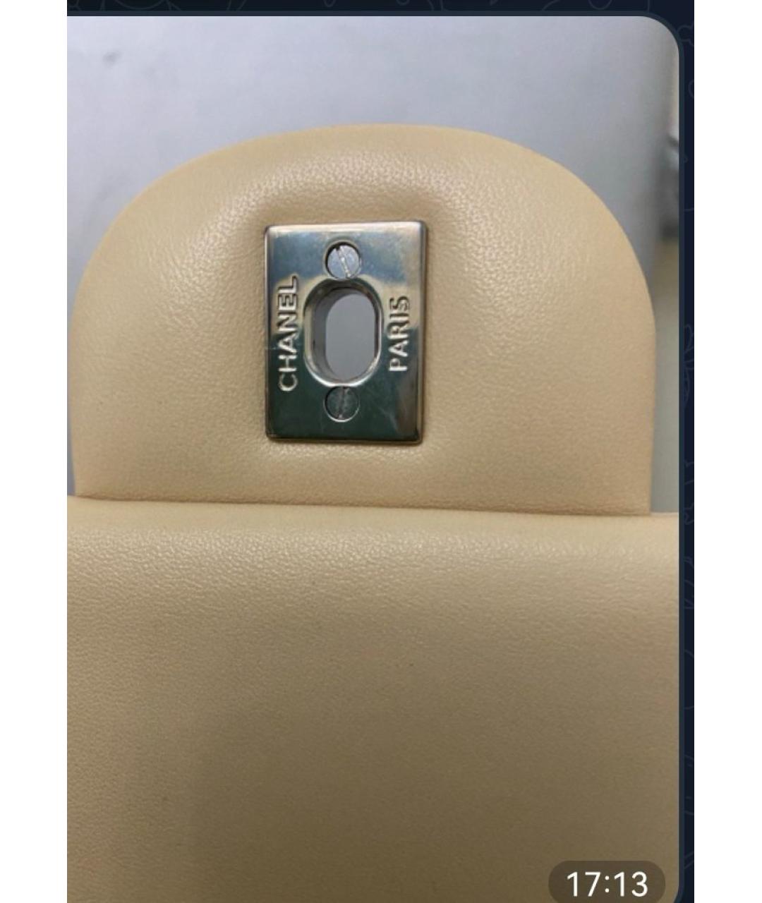 CHANEL Желтая кожаная сумка через плечо, фото 6