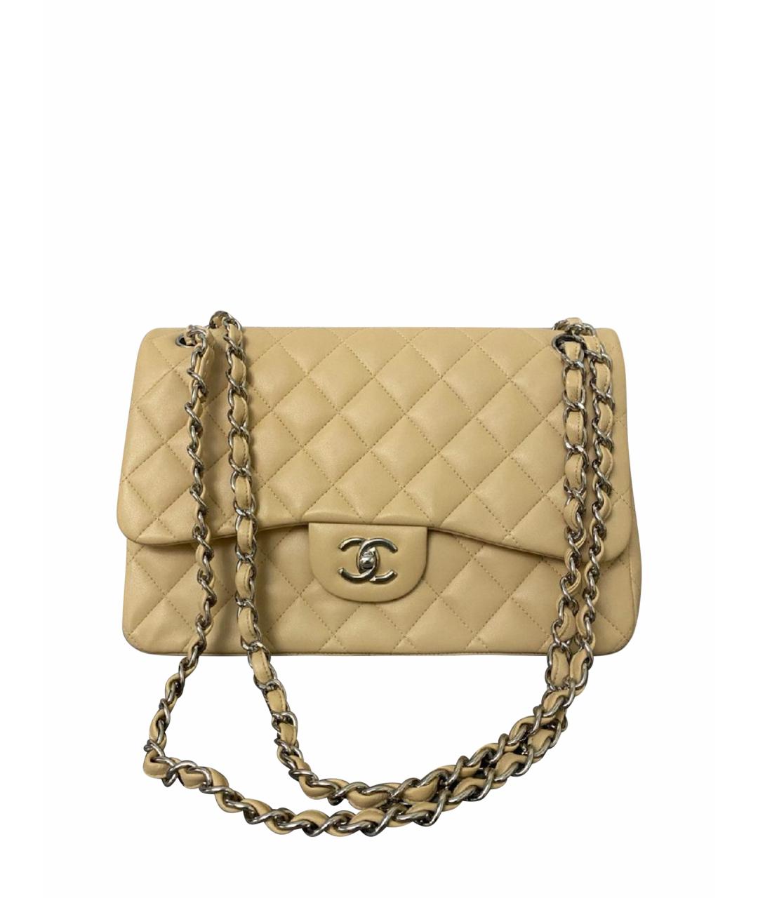 CHANEL Желтая кожаная сумка через плечо, фото 1